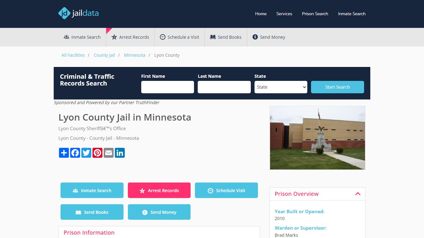 Lyon County Jail: Jail Roster, Mugshots, Visitation, Send Money / Mail ...